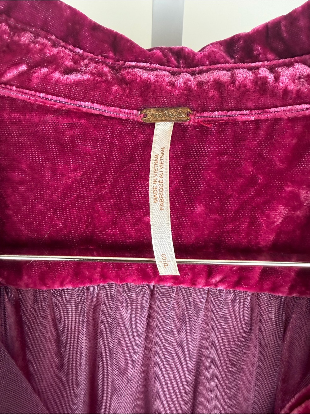 Free People Velvet Button Down Shirt S Pink Oversized Tunic Boho - Picture 2 of 5